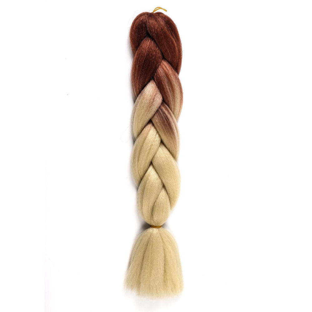 ZUMBA Канекалон двухцветный, гофрированный, 60 см, 100 гр, цвет коричневый/блонд  #1