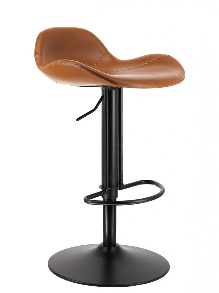 Барный стул Everprof Glory Экокожа Коричневый / со спинкой / для кухни, комнаты, офиса , кафе, ресторана #1