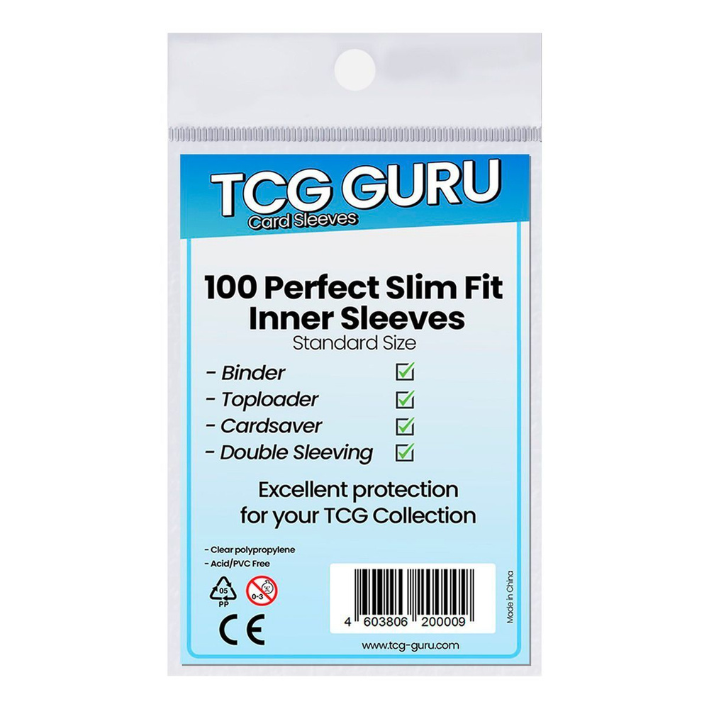 Прозрачные протекторы TCG Guru Inner Sleeves (100 шт.) 64х89 мм #1