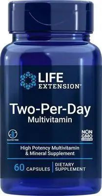 Two-Per-Day Multivitamin, 60 капсул, Life Extension, Мультивитамины для приема два раза в день  #1