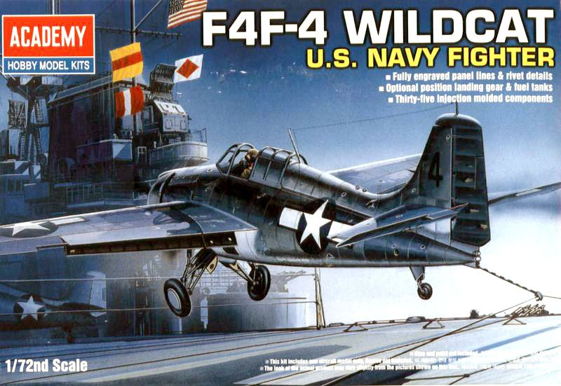 Academy 12451 Сборная модель GRUMMAN F4F-4 WILDCAT 1:72 #1