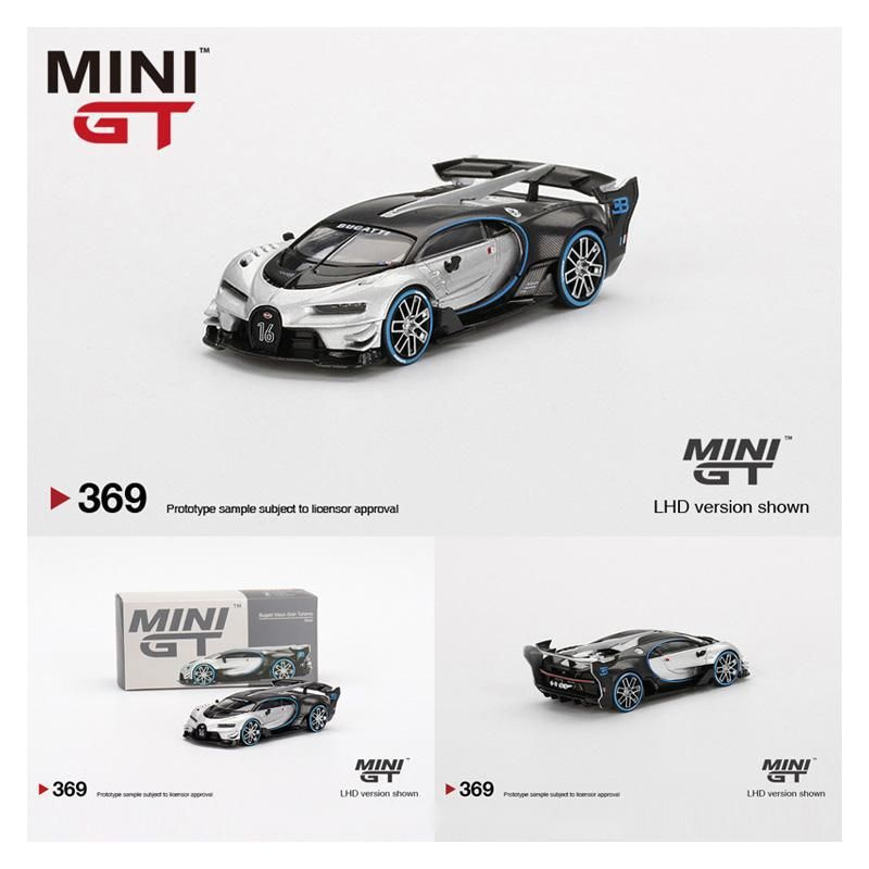 Машинка minigt 1/64 Bugatti Vision Gran Turismo Centodieci Chiron Super Sport Pur Divo Presentation EB110 #1