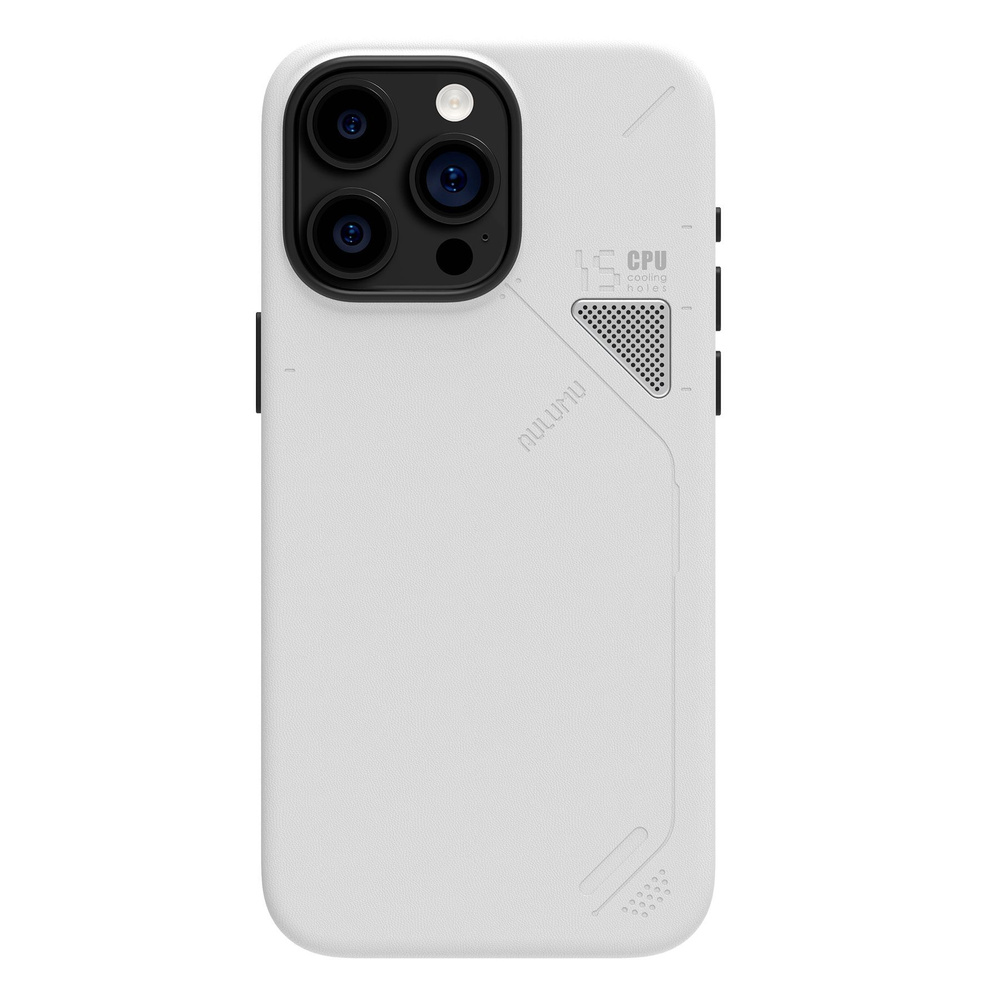 Чехол для iPhone 15, Aulumu A15 Vegan MagSafe, магнитный, из элитной экокожи, белый  #1