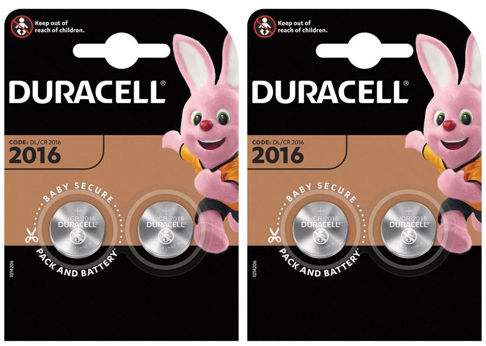 Duracell Батарейка CR2016, Литиевый тип, 1,5 В, 4 шт #1