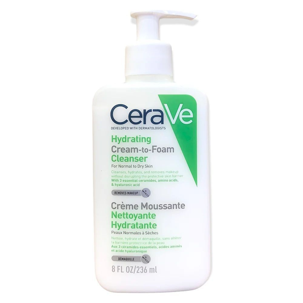 Увлажняющая крем-пенка для умывания, для нормальной и сухой кожи Hydrating Cream-to-Foam Cleanser, 236мл #1