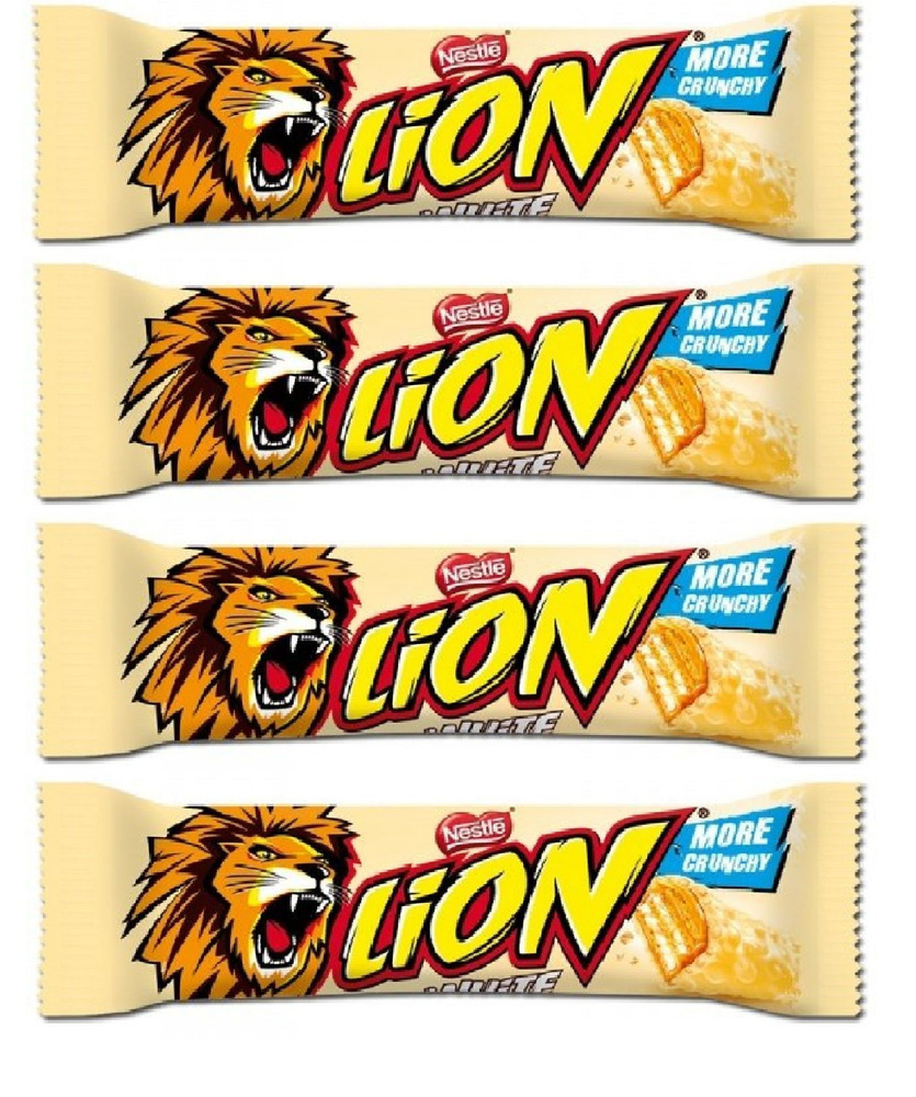 Батончик Nestle LION в белом шоколаде 4 уп по 42гр #1