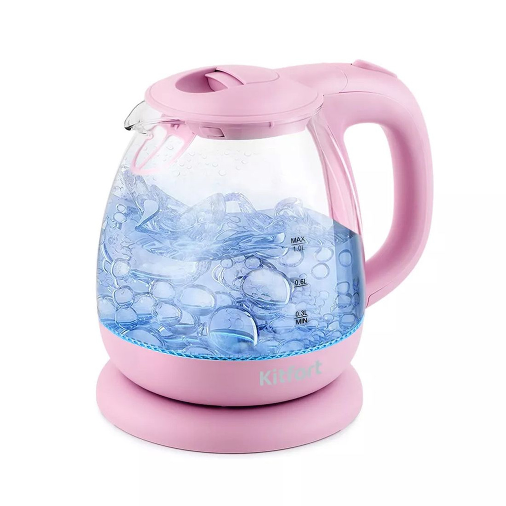 Kitfort Электрический чайник Чайник Kitfort КТ-653-2 розовый, розовый  #1