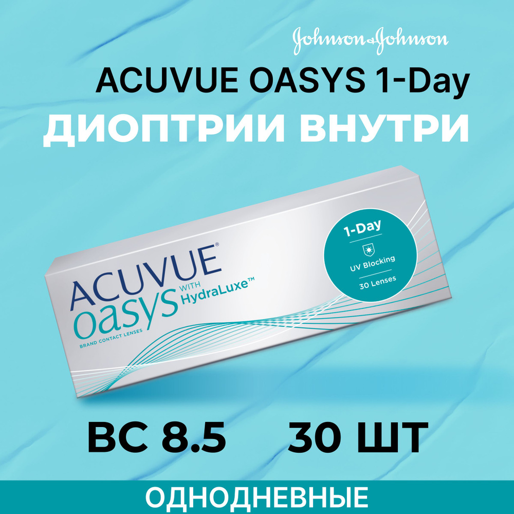 ACUVUE OASYS 1-Day with HydraLuxe (30 линз) +8.00 R 8.5 #1