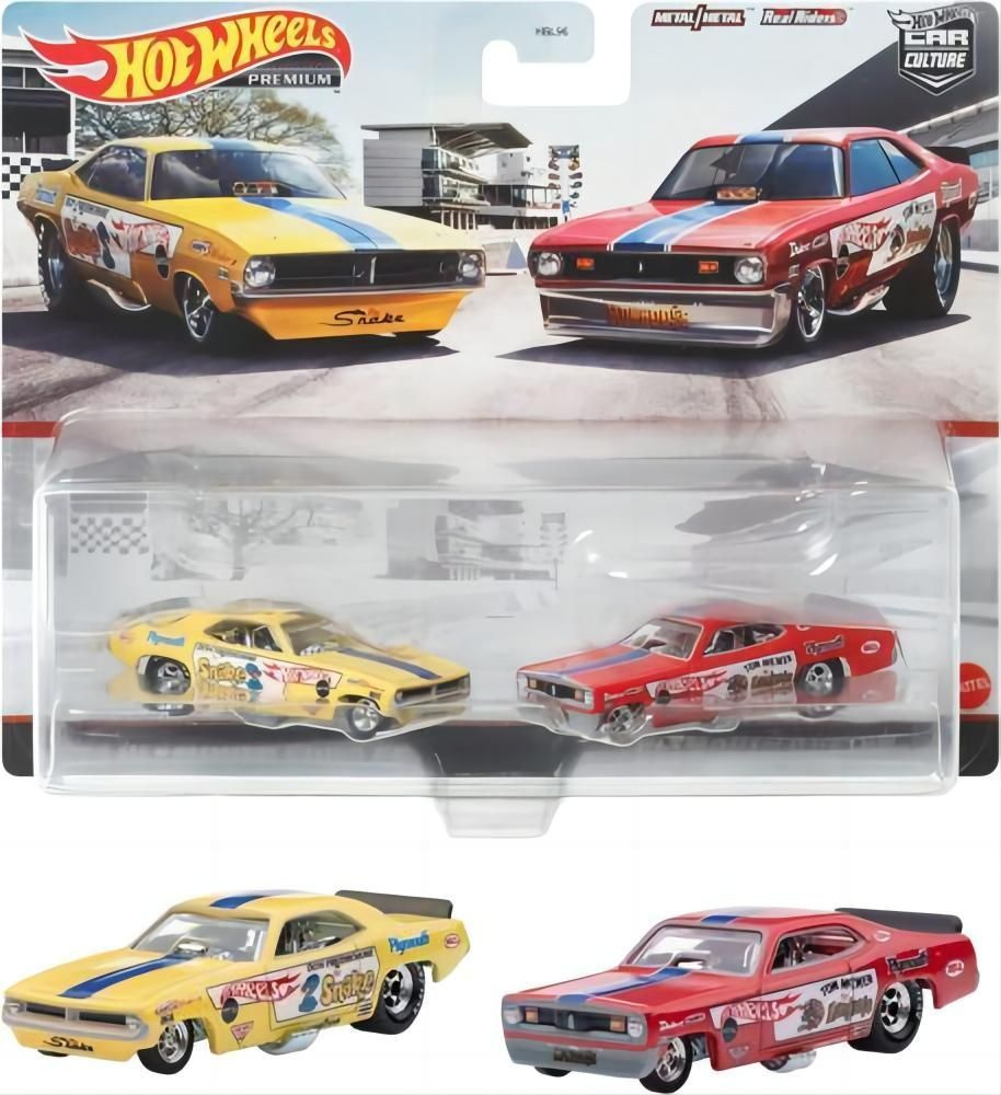 Машинка коллекционная Mattel Hot Wheels Premium 2 Pack 72 Plymouth Cuda FC & Plymouth Duster Funny Car #1