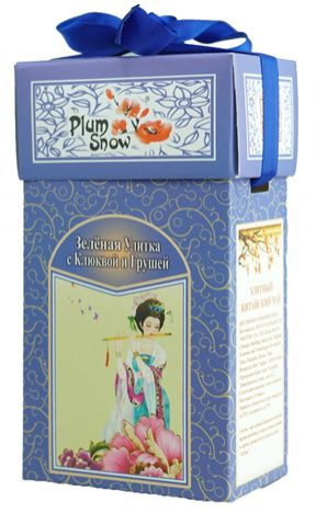 ЧАЙ зеленый PLUM SNOW Зеленая Улитка с Клюквой и Грушей 100 гр, картон  #1