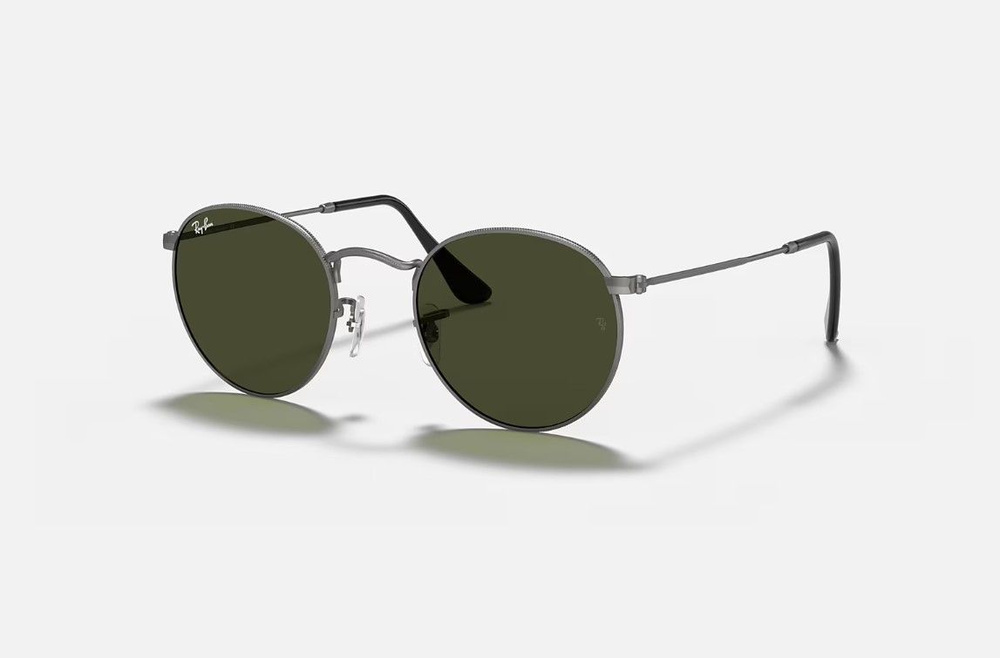 Солнцезащитные очки унисекс, круглые RAY-BAN с чехлом, линзы зеленые, RB3447-029/53-145  #1