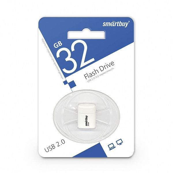 USB флеш накопитель 32 Gb SmartBuy LARA White SB32GBLARA-W #1