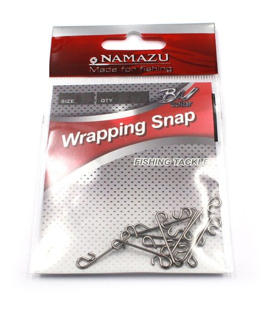 Безузловая застежка 10шт WRAPPING SNAP разм. XL тест 23кг, цвет BN, безузловка, самовяз Namazu  #1