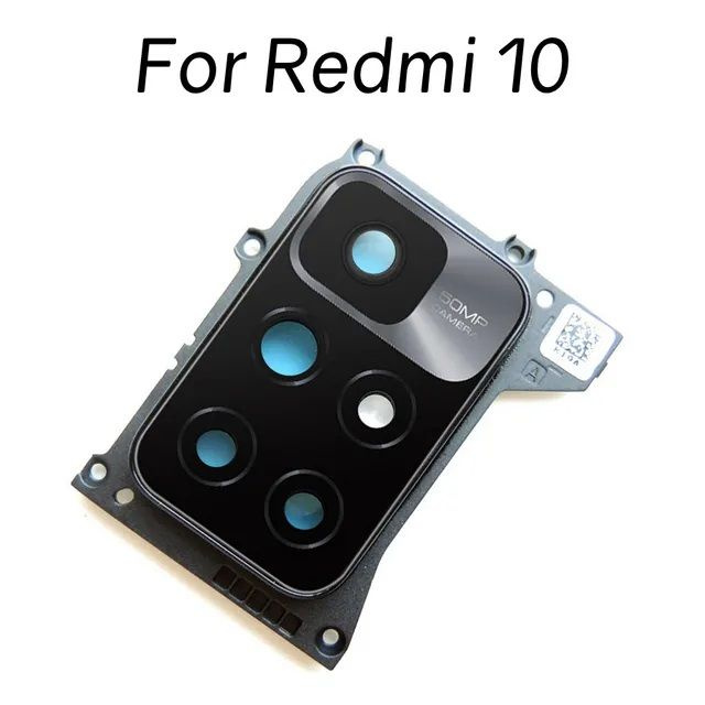 Стекло камеры для Xiaomi Redmi 10/10 2022 в сборе с рамкой Черный #1