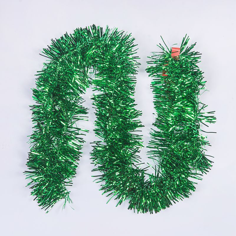 Мишура новогодняя на проволоке 6 м общая длина, пушистая мишура на елку, новогоднее украшение  #1