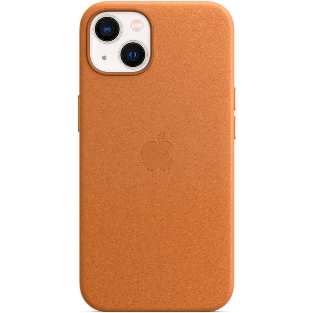 Кожаный чехол MagSafe для iPhone 13 / с анимация / Leather Case with MagSafe / светло-коричневый  #1
