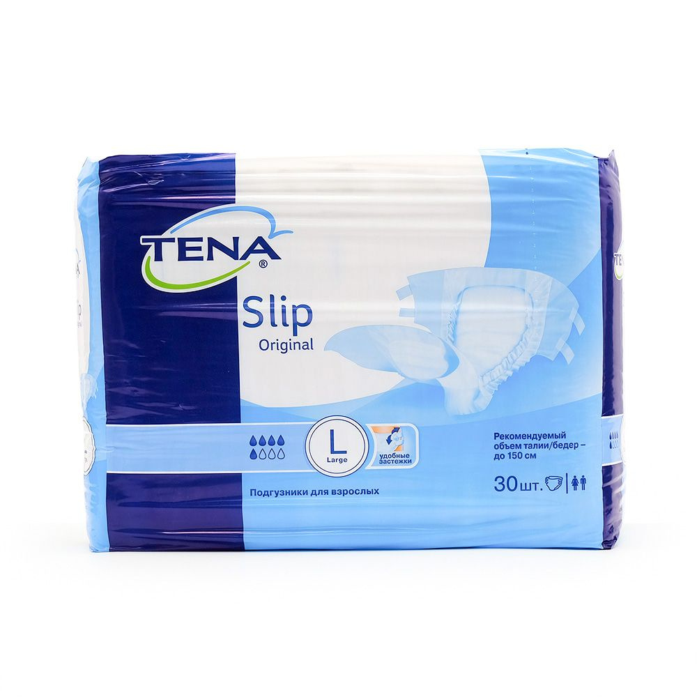 Подгузники для взрослых Tena Slip Original L, рекомендуемый объем талии до 150 см, 30 шт.  #1