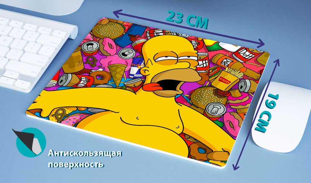 Freesub Игровой коврик для мыши The Simpsons (Симпсоны: №5), L, разноцветный  #1