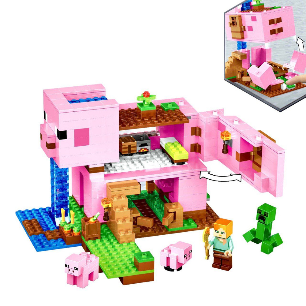 Конструктор Minecraft игрушка Майнкрафт My World набор "Дом" 506 деталей 4 фигурки ( лего совместимый #1