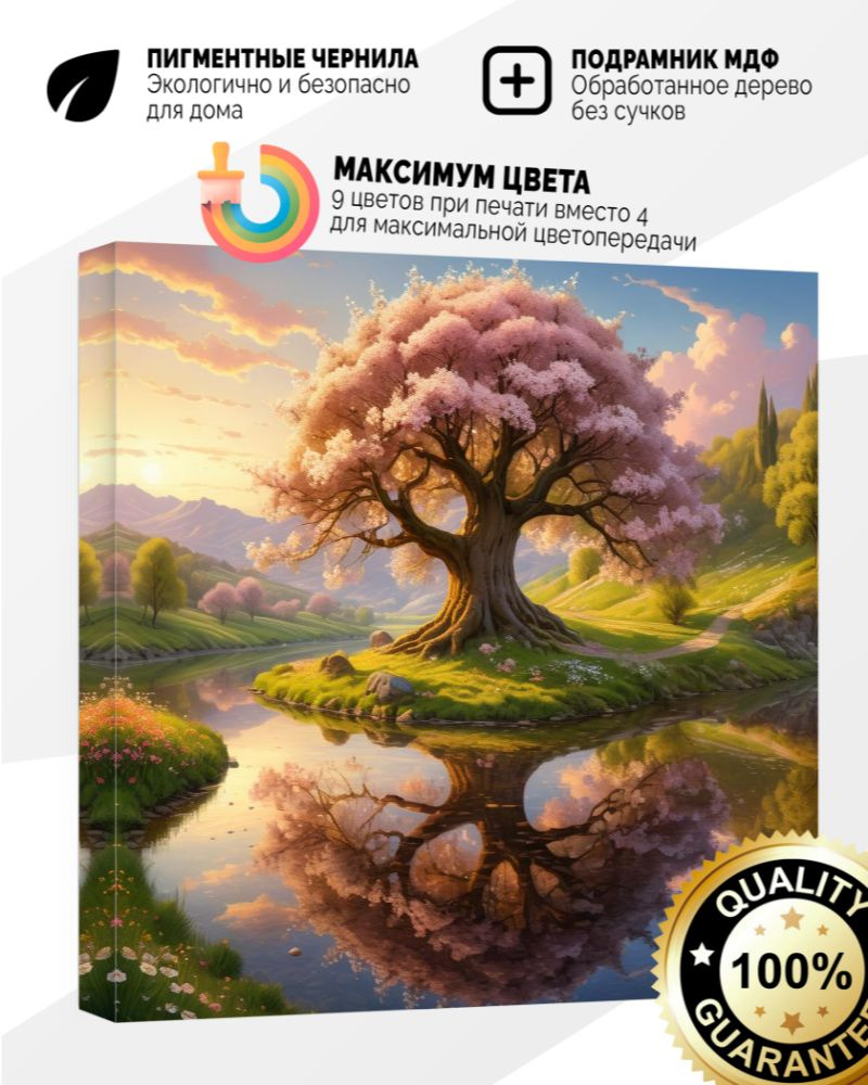 Картина на холсте 30x30 Древо жизни #1