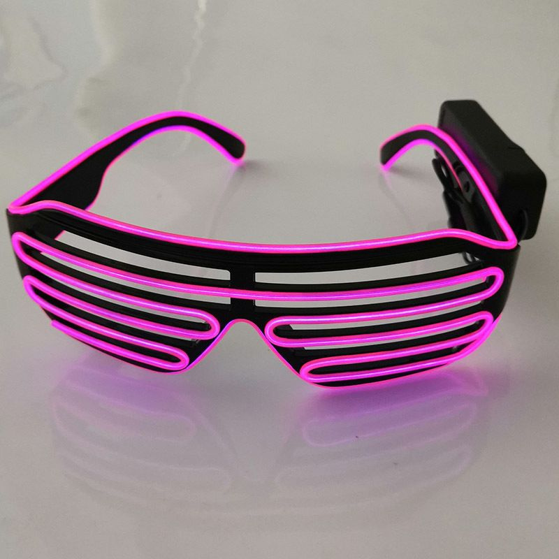 Светящиеся LED очки неоновые мерцающие Rave, фиолетовый #1