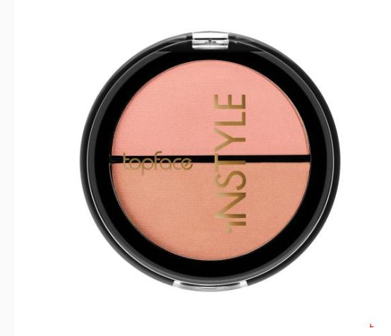 Topface Румяна двойные Instyle "Twin Blush Blush On", тон 004, пудровый, коричневый  #1