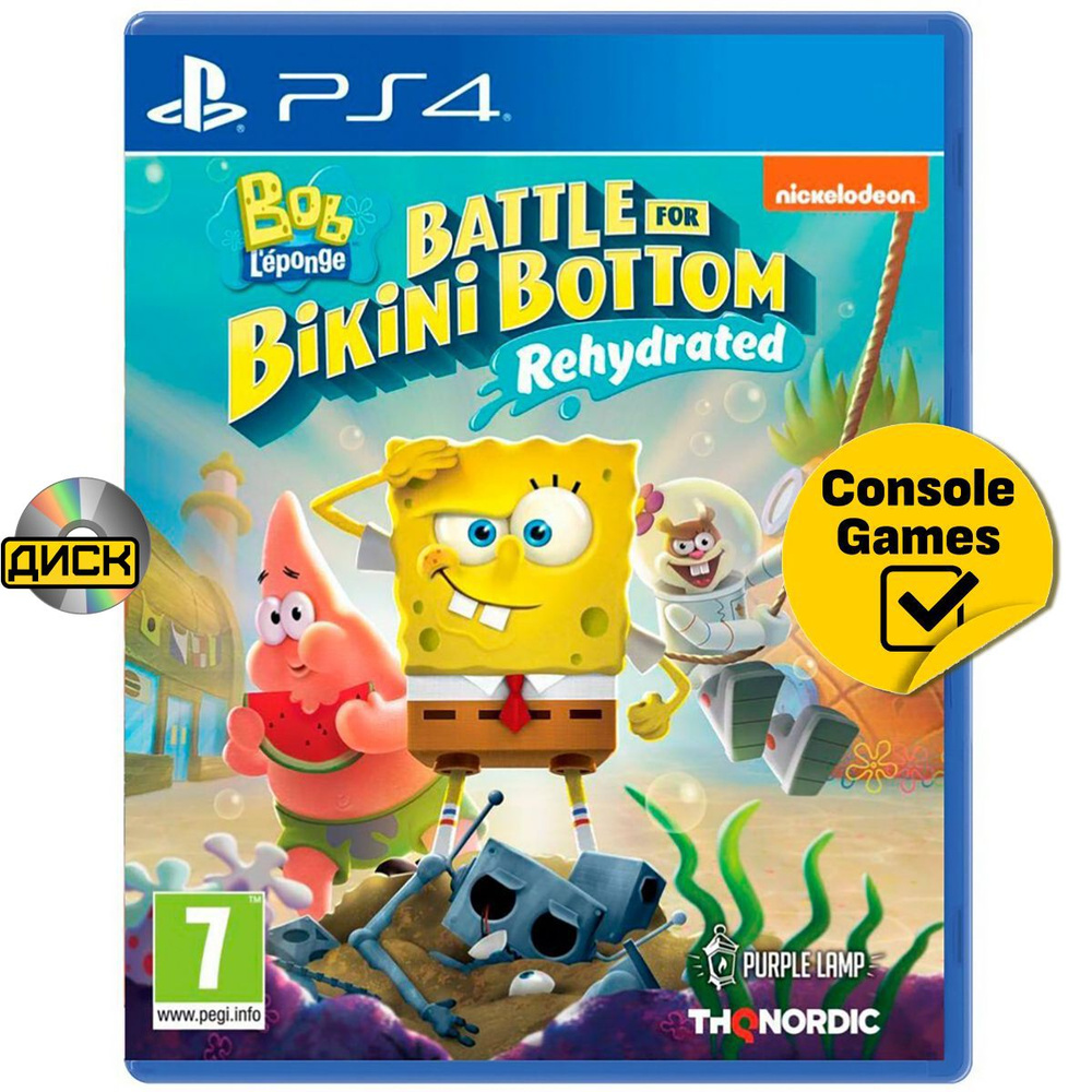 Игра PS4 SpongeBob SquarePants Battle For Bikini Bottom Rehydrated Губка Боб Квадратные Штаны: Битва #1