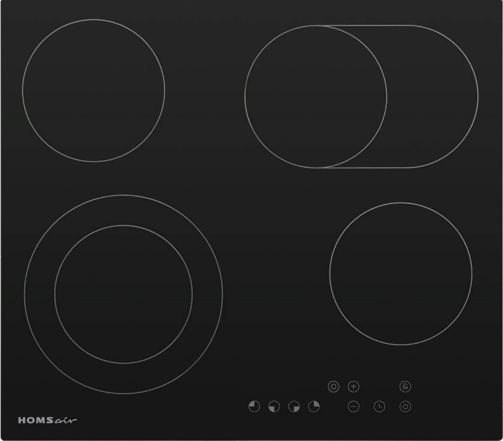 Варочная панель электрическая индукционная встраиваемая HOMSair / ХомСэир HV64SMDBK черный стеклокерамика #1