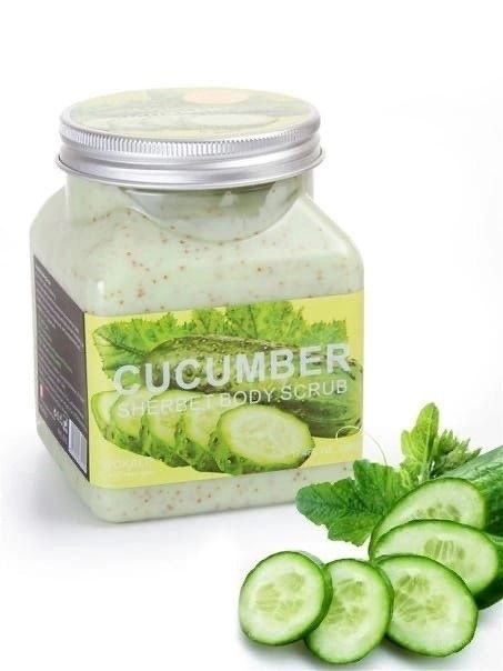 Скраб для тела Wokali Sherbet Body Scrub Cucumber, 350 ml #1