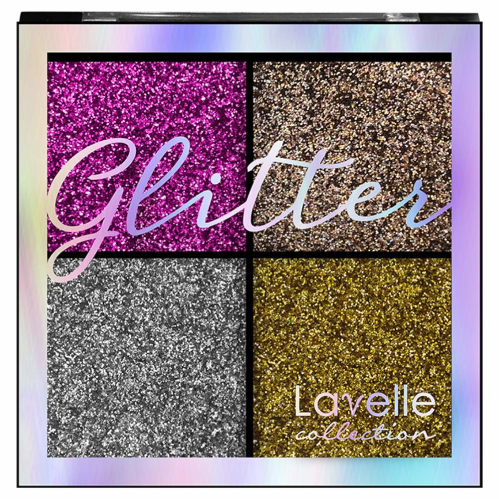 LavelleCollection Тени для век, Палетка теней Glitter, тон 02 северное сияние  #1