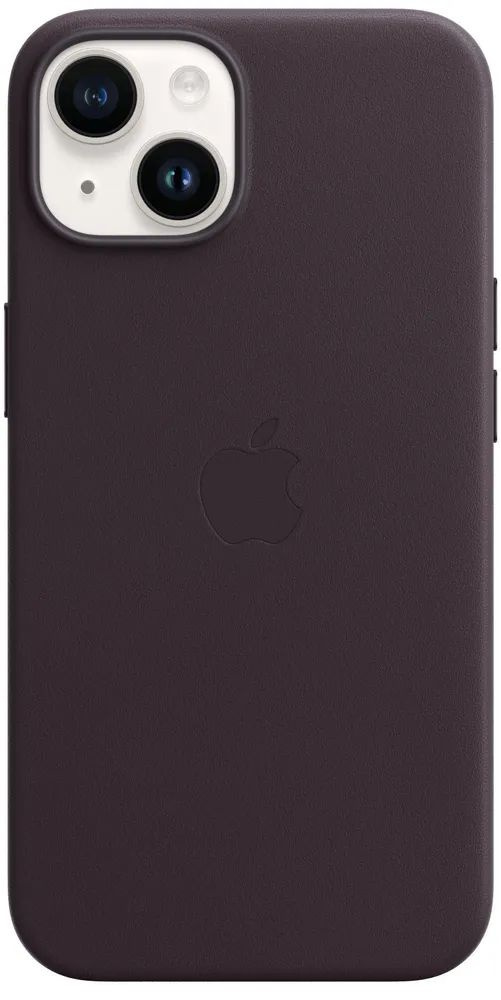 Панель-накладка Apple Leather Case with MagSafe Dark-Cherry для 15 Plus (с логотипом)  #1