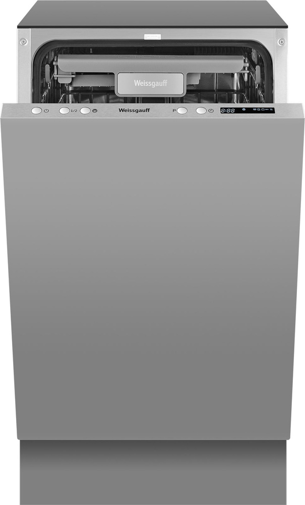 Weissgauff Встраиваемая посудомоечная машина Узкая 45 см BDW 4138 D с полной защитой от протечек, 3 года #1