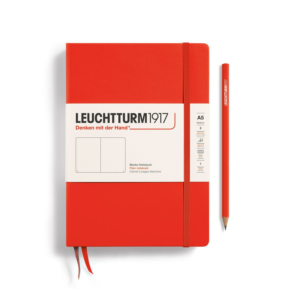 Блокнот Leuchtturm1917 Medium A5 нелинованный, цвет лобстер #1