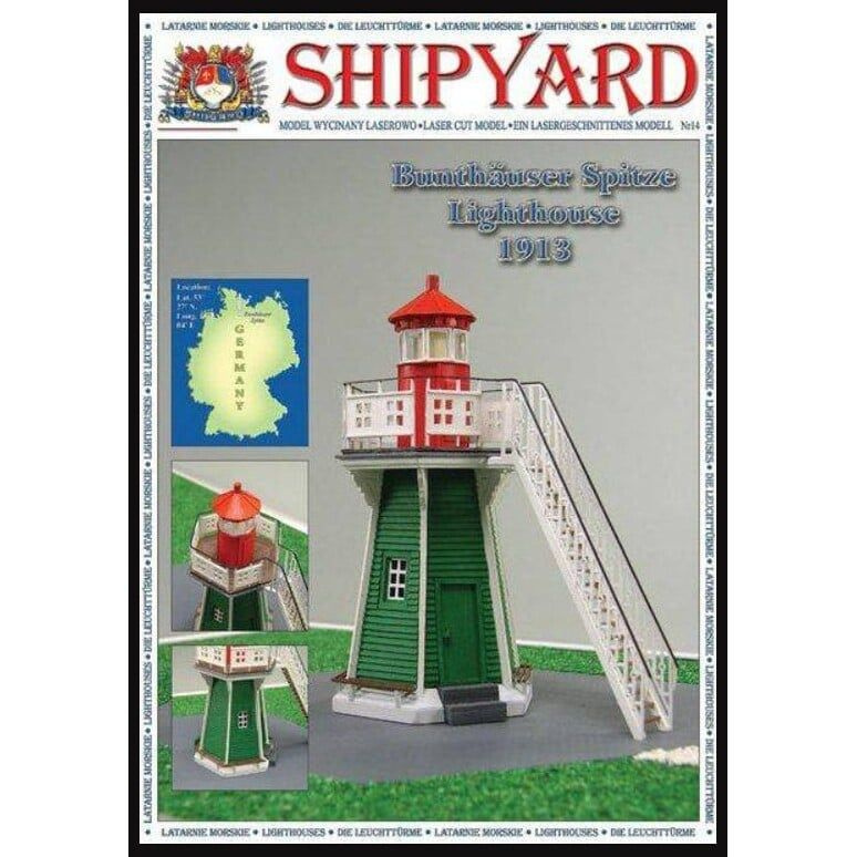 Сборная картонная модель Shipyard маяк Lighthouse Bunthauser Spitze (№24)(1к72)(ML024)  #1