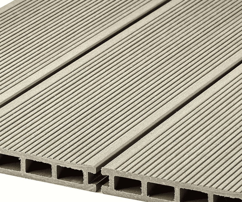 Террасная доска ДПК DORTMAX VELVET STANDART 141х 24х2000мм цвет: серый, 5 шт.  #1