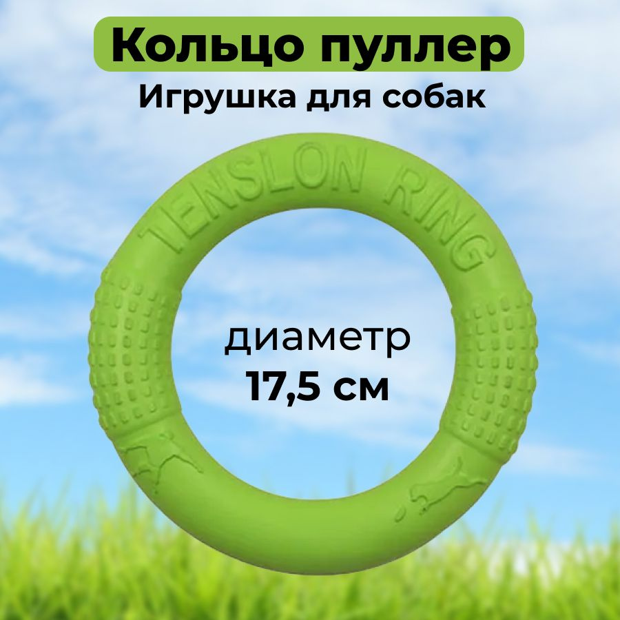 Игрушка для собак/ Кольцо пуллер/ зелёный 17см - купить с доставкой по ...