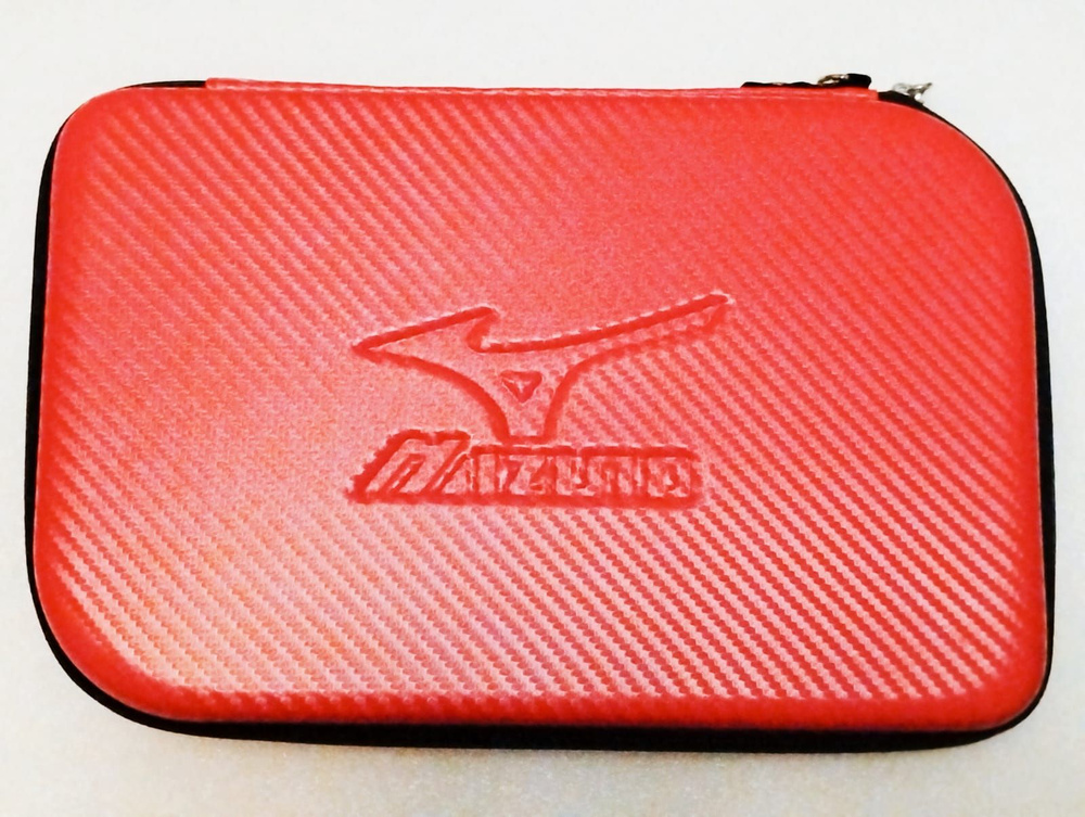 Чехол "Mizuno" COFR carbon красный (case) на ракетку для настольного тенниса  #1