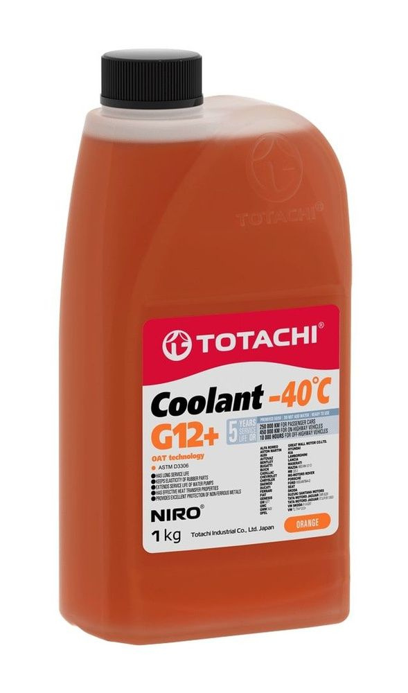 Охлаждающая жидкость NIRO COOLANT Orange -40C G12+ 1кг, 47301, в наборе 1 шт.  #1