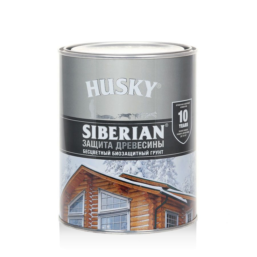 Биозащитный грунт для дерева HUSKY Siberian 0,9л бесцветный #1