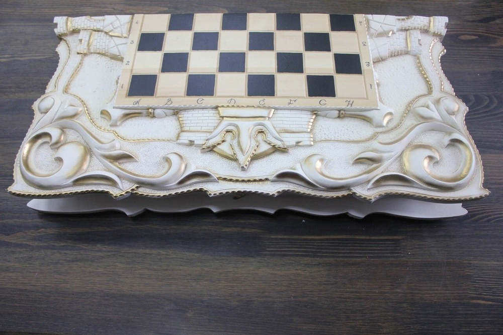 Шахматы-шашки-нарды 3 в 1 ручной работы "Корона" #1