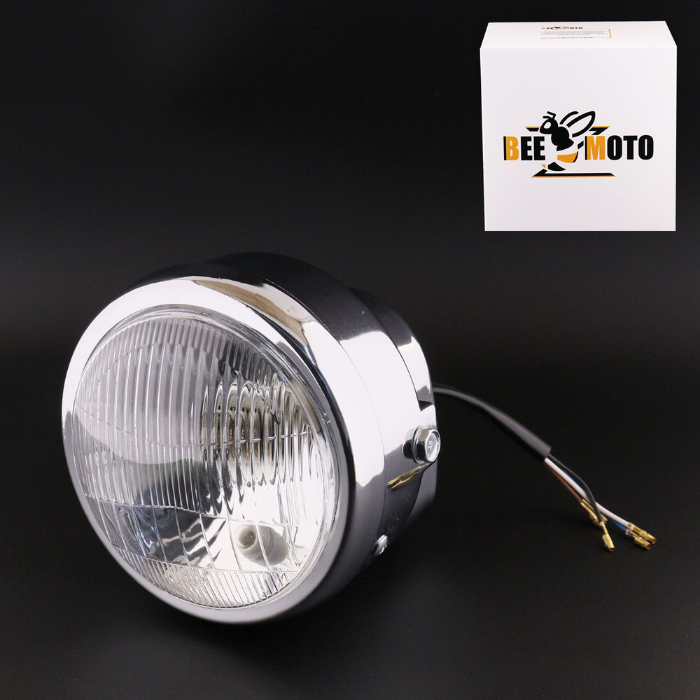 Фара (в сборе) Alpha (круглая, хром) "BEEZMOTO" - купить по низким ...