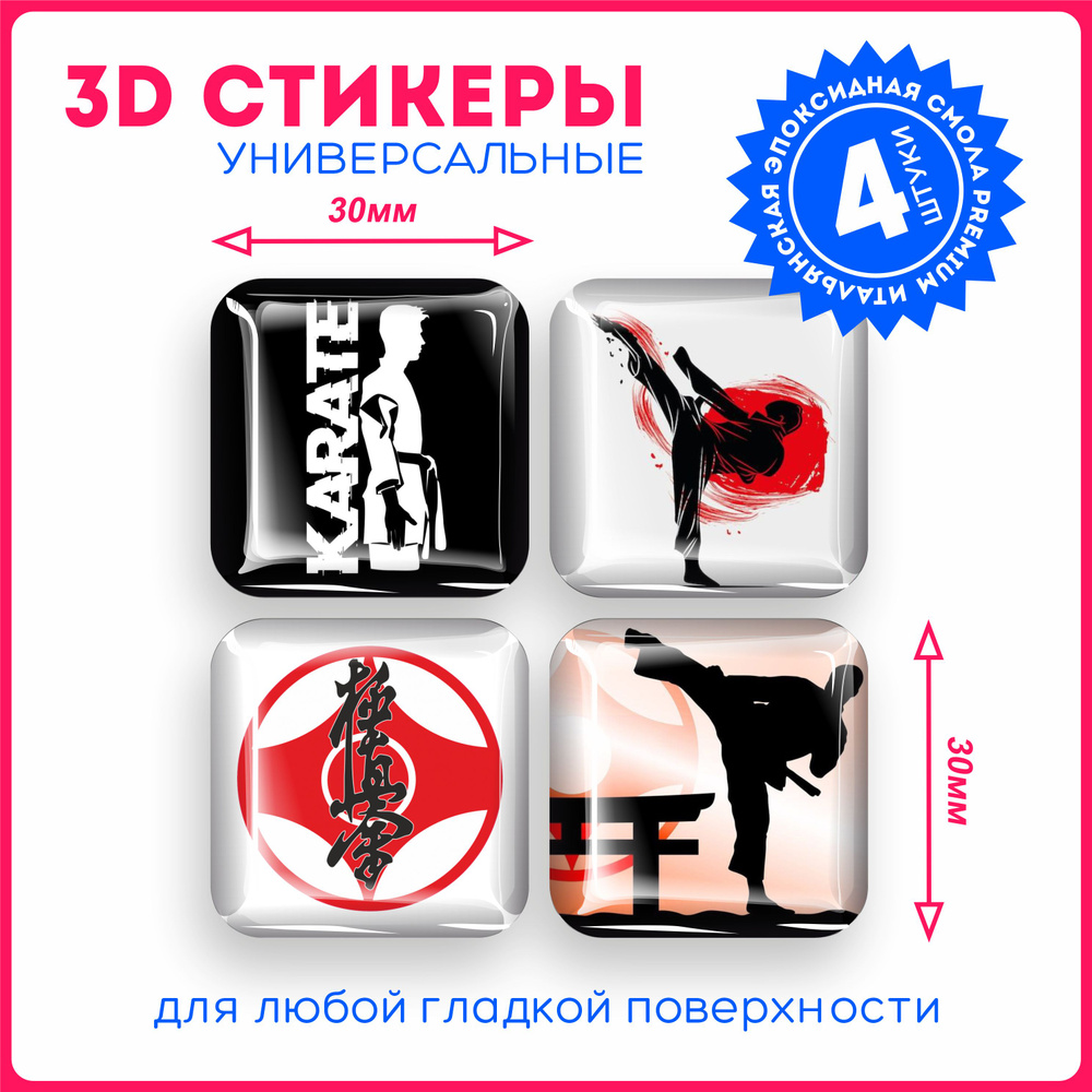 Наклейки на телефон 3д стикеры каратэ Киокушинкай Киокусинкай  #1
