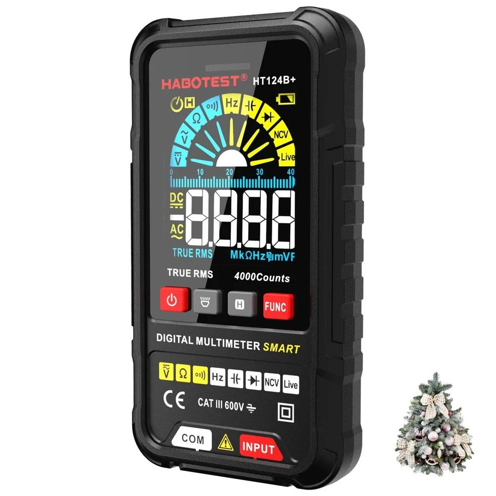 Мультиметр HT124B+ Habotest смарт тестер емкость частота автомат фаза ...