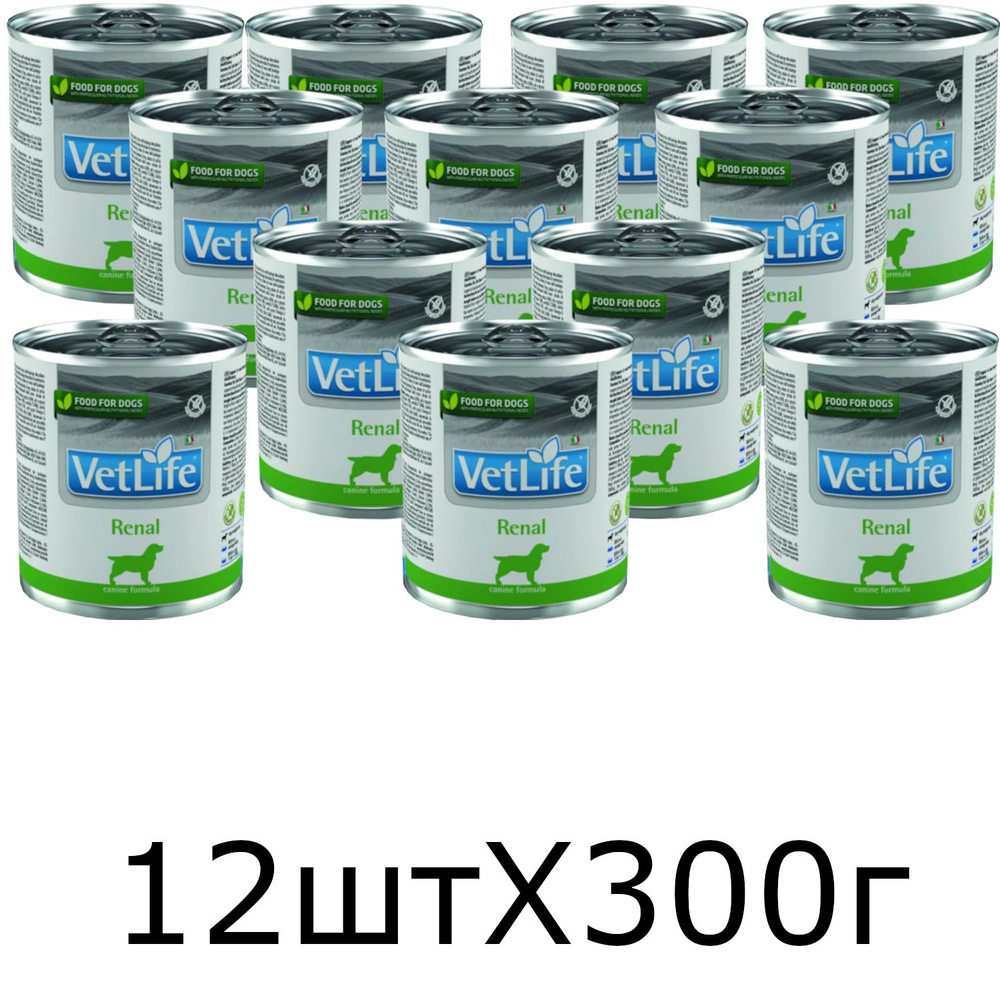 Farmina Консервы VET LIFE NATURAL DIET DOG RENAL, Вет Лайф паштет ХПБ для собак, при хронической болезни #1