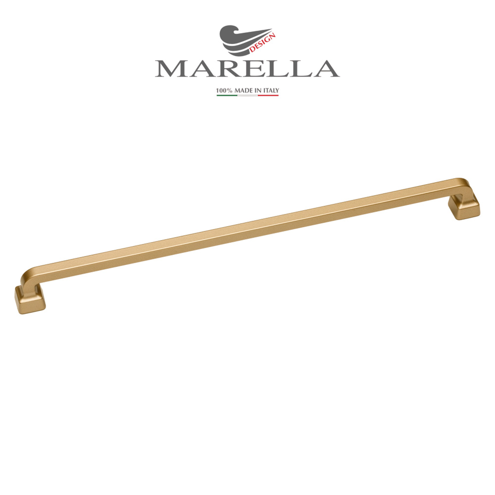 Ручка мебельная / Скоба Marella Brera (Италия) Цвет - Матовое золото 320 мм  #1
