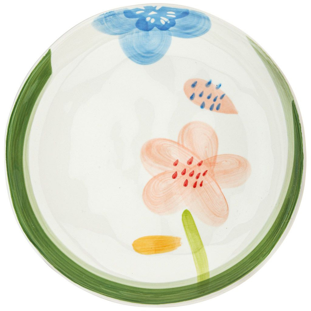 Тарелка глубокая суповая "Лето", д194мм h35мм, 500мл, с деколью, волнистый край, фарфор  #1