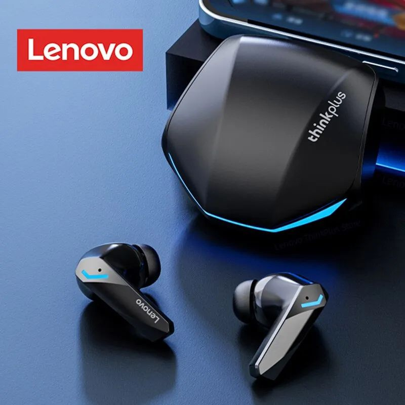 Lenovo Наушники беспроводные с микрофоном Lenovo GM3, Bluetooth, USB Type-C, черный  #1