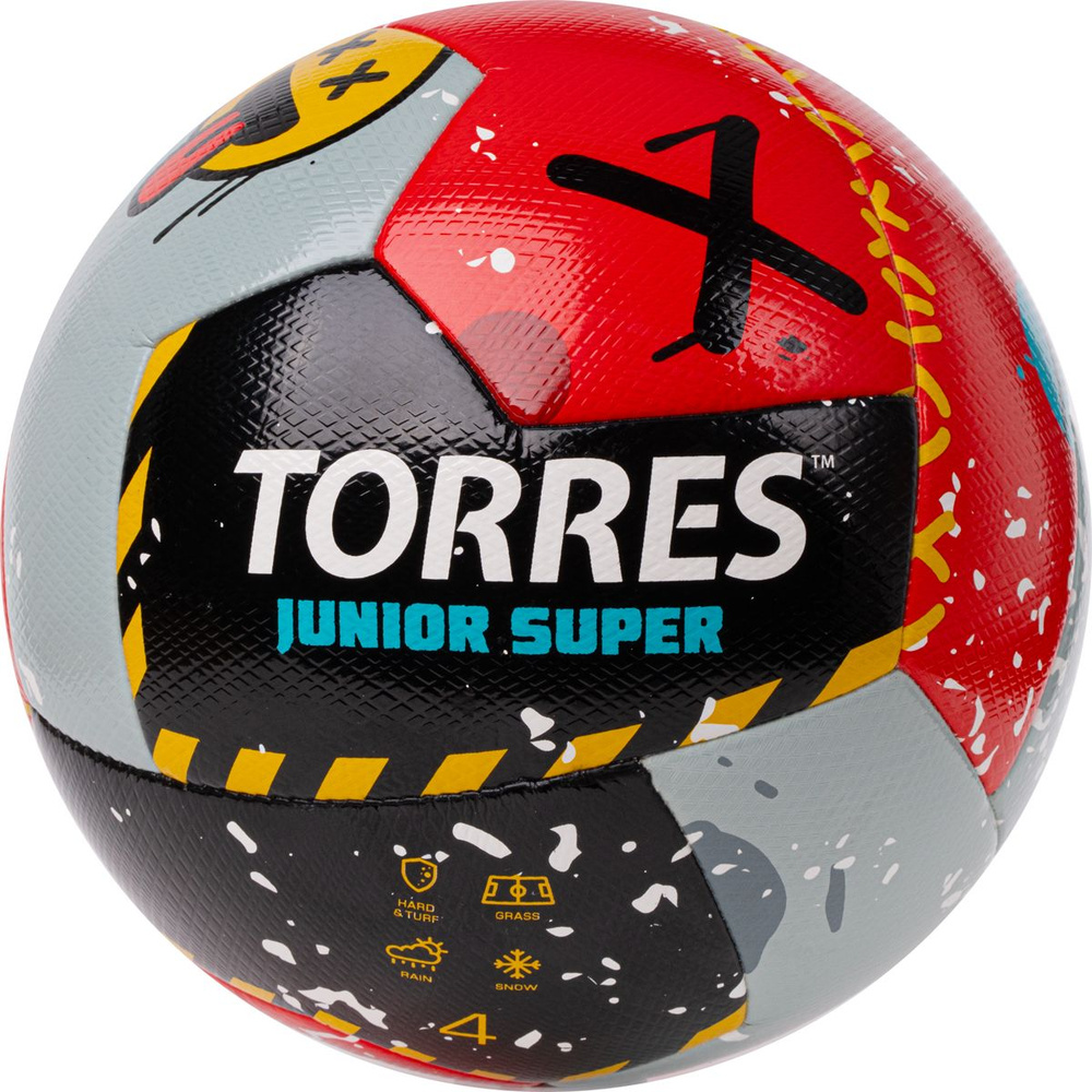 TORRES Футбольный мяч, 4 размер, красный #1