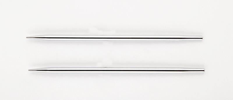 Спицы съемные Nova Metal 3мм для длины тросика 20см, никелированная латунь, серебристый, 2шт в упаковке, #1