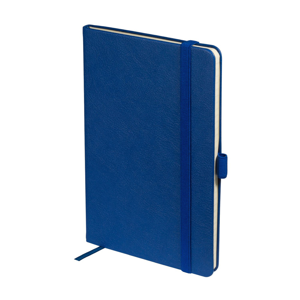 Блокнот А5 на резинке Bruno Visconti CITY синий в линейку / кожаный ежедневник недатированный / записная #1